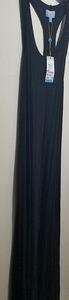 NWT Black racerback maxi dress with beaded detail